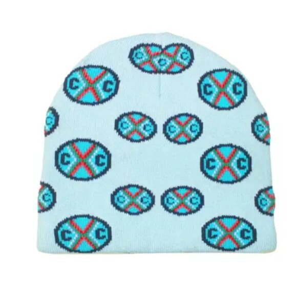 Cross Colours Beanie Hat Light Blue Cotton NWT - Picture 2 of 9